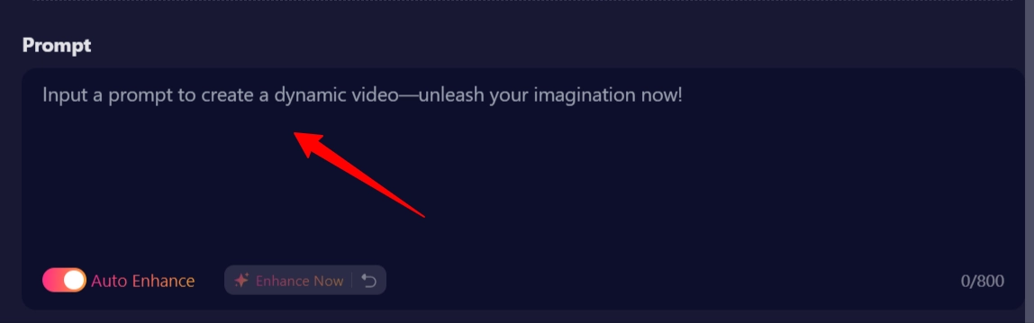 Enter Prompt to Create AI Video in SoulGen