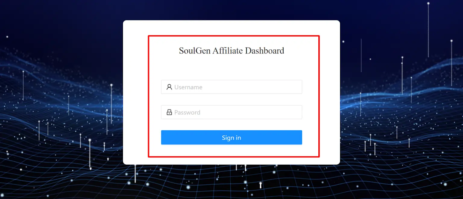 SoulGen Affiliate Dashboard